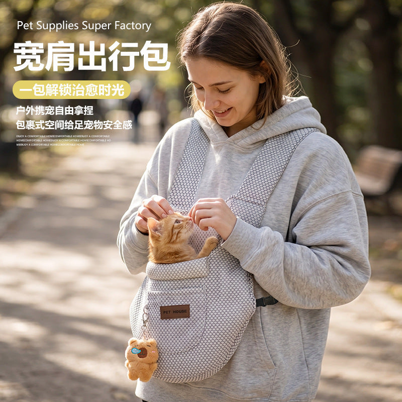 Portable Pet Carrier Backpack Chest Sling Bag for Dogs and Cats