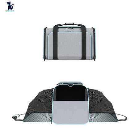 Portable Pet Carrier Travel Bag for Small Dogs and Cats in gray