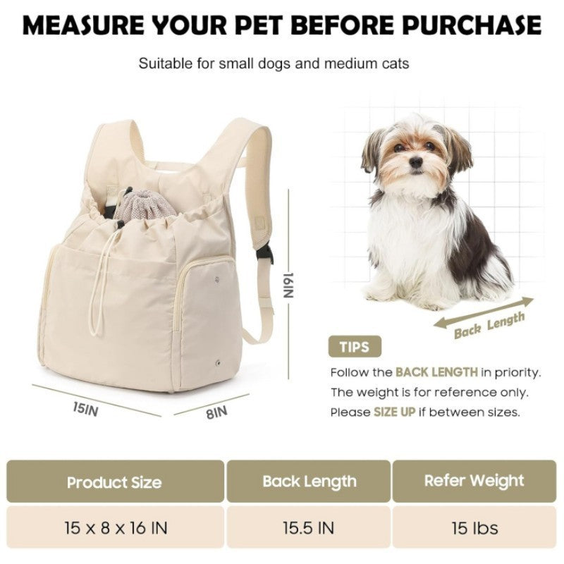 Large Capacity Breathable Pet Chest Backpack for Cats Dogs