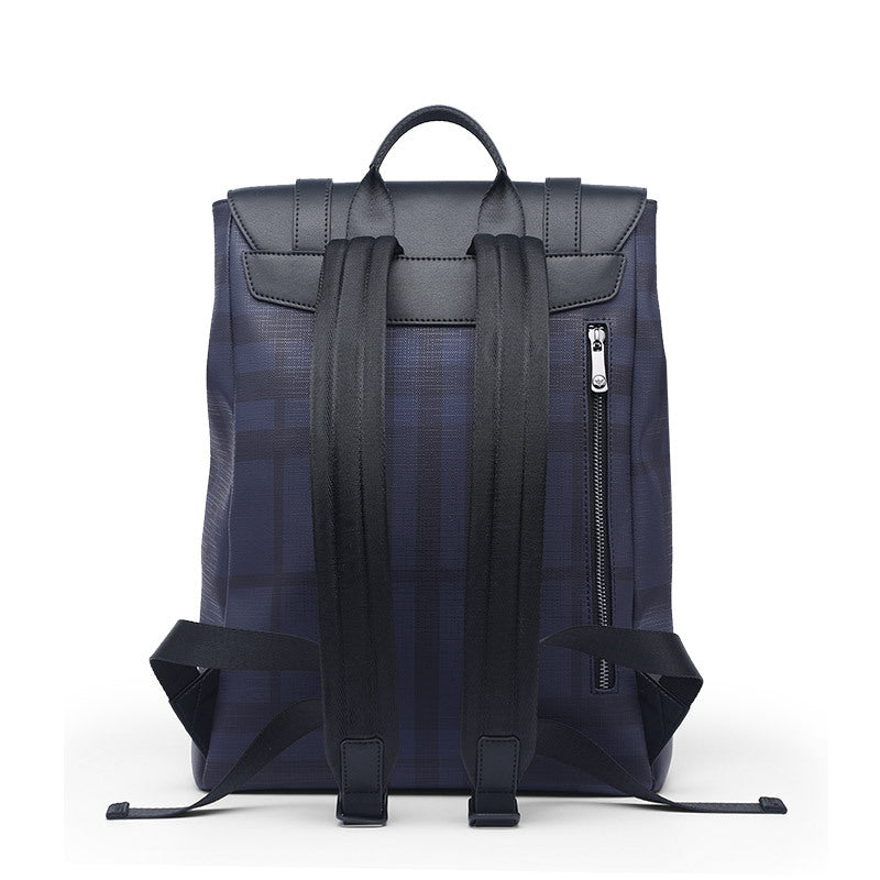 Retro Plaid Business Backpack – 14-Inch Laptop School & Travel