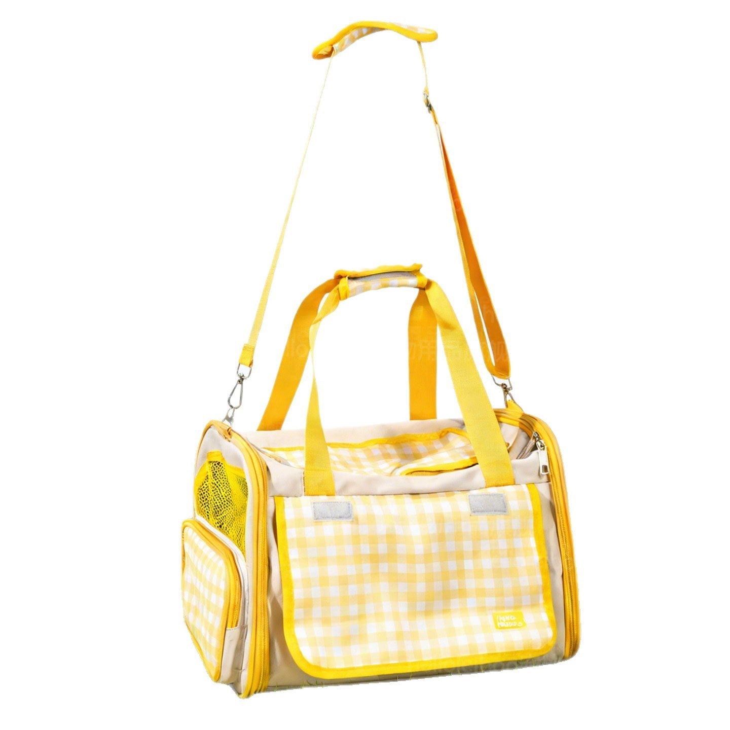 Large Capacity All Season Pet Travel Bag for Cats and Dogs in yellow