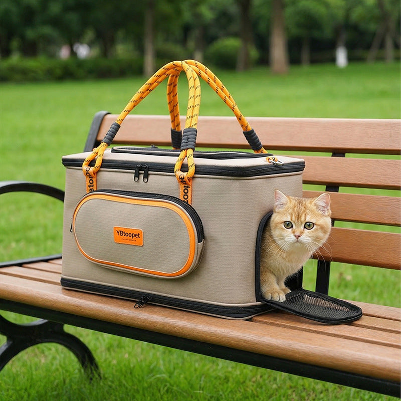 Large Capacity Breathable Pet Carrier Bag for Cats and Dogs in green