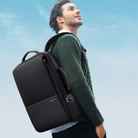 Business Travel Backpack – 17-Inch Waterproof Laptop Backpack in Classic Black Enlarged Version