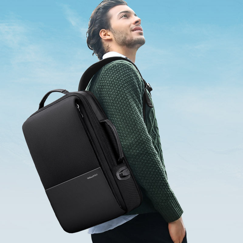 Business Travel Backpack – 17-Inch Waterproof Laptop Backpack in Classic Black Enlarged Version