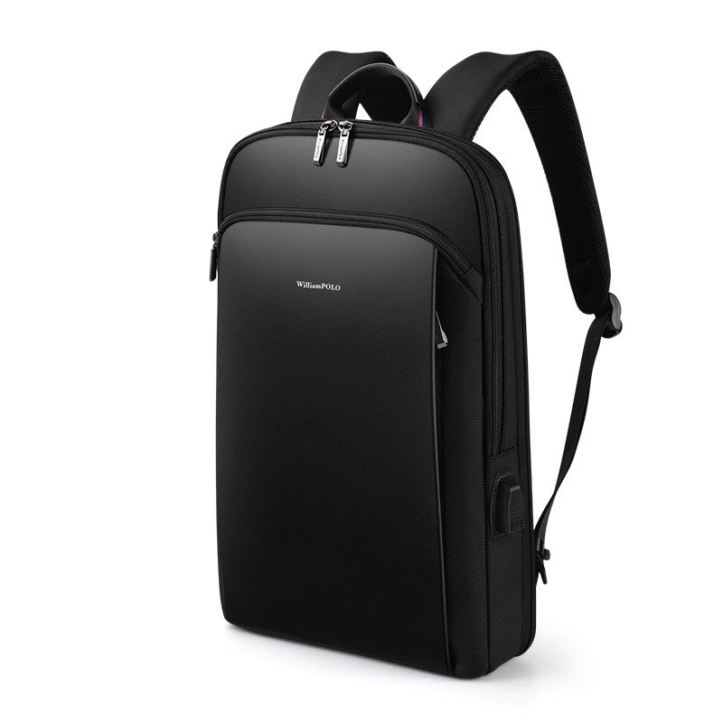 Business Backpack – Slim 14-Inch Laptop Commuter Travel Backpack in Black