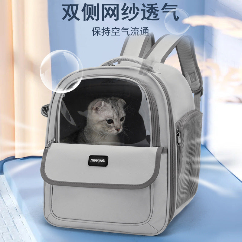 Large Capacity Oxford Cloth Cat Backpack Carrier for Travel