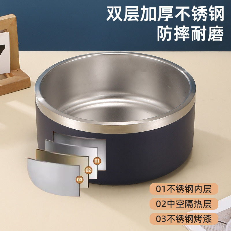 Stainless Steel Dog Bowl with Silicone Non-Slip Base 32oz-64oz