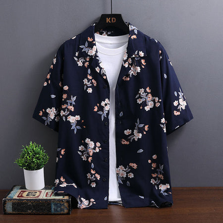 2026 Men's Hawaiian Floral Shirt – Cuban Collar Short Sleeve Shirt