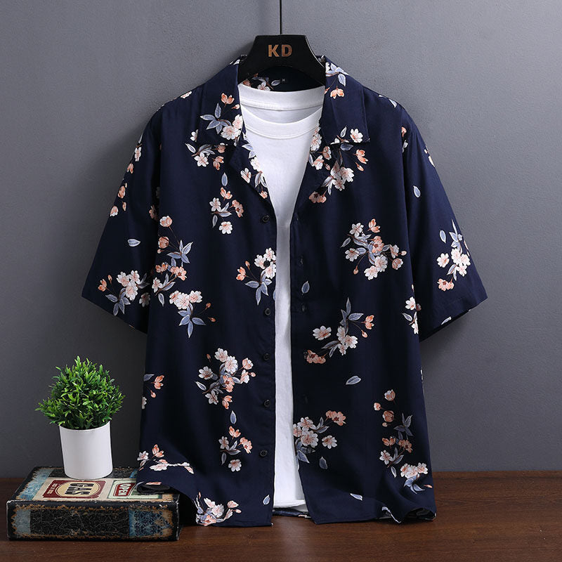 2026 Men's Hawaiian Floral Shirt – Cuban Collar Short Sleeve Shirt