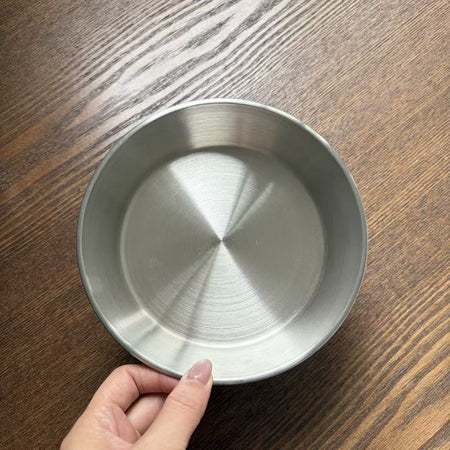 Non-Slip Thickened Stainless Steel Pet Food Bowl for Cats Dogs in black