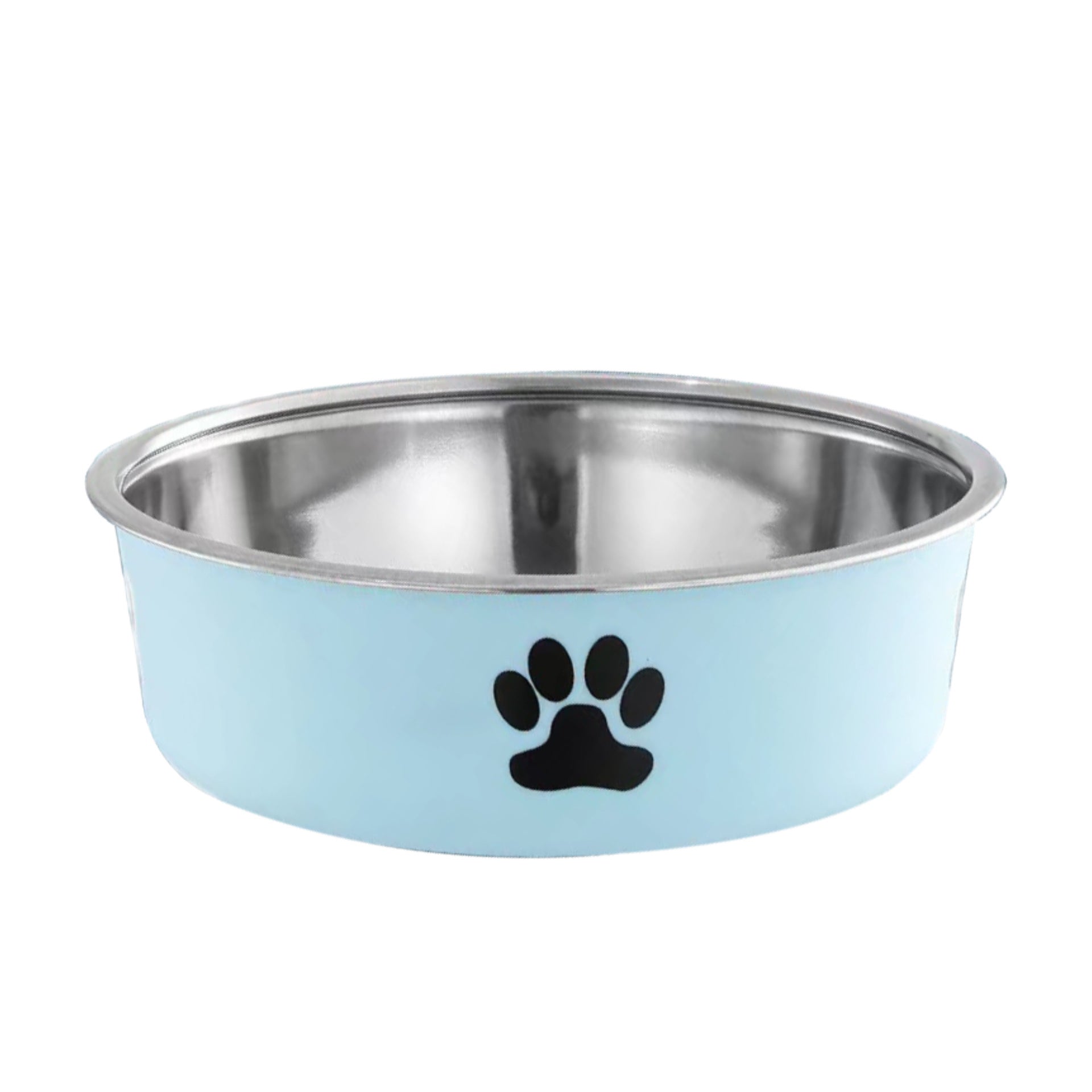 Double-Layer Stainless Steel Pet Feeding and Drinking Bowl in light green