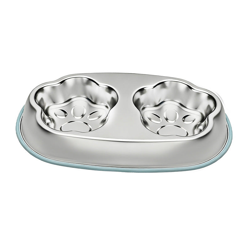 304 Stainless Steel Slow Feeder Pet Bowl Non-Slip Large Capacity in yellow