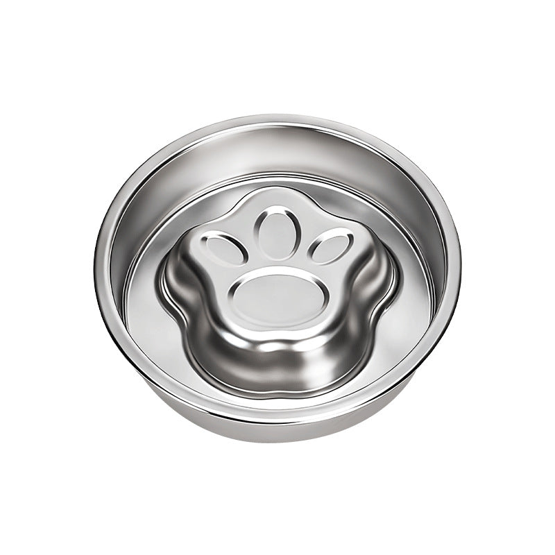 304 Stainless Steel Slow Feeder Anti-Slip Pet Bowl for Dogs Cats