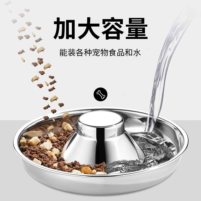 Anti-Tip Stainless Steel Pet Bowl for Cats and Dogs
