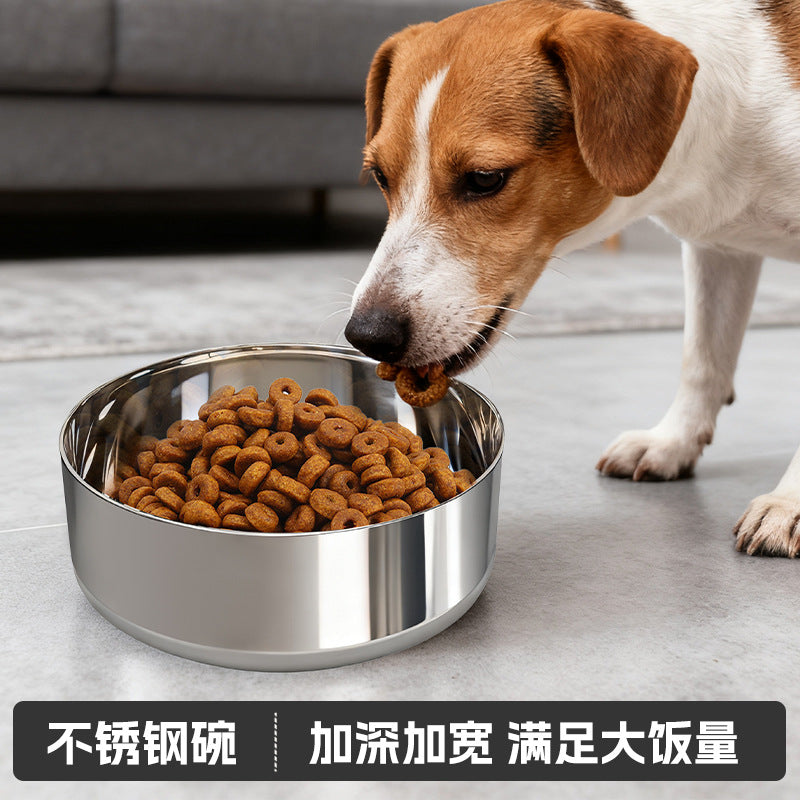 304 Stainless Steel Anti-Spill Pet Bowl for Cats and Dogs