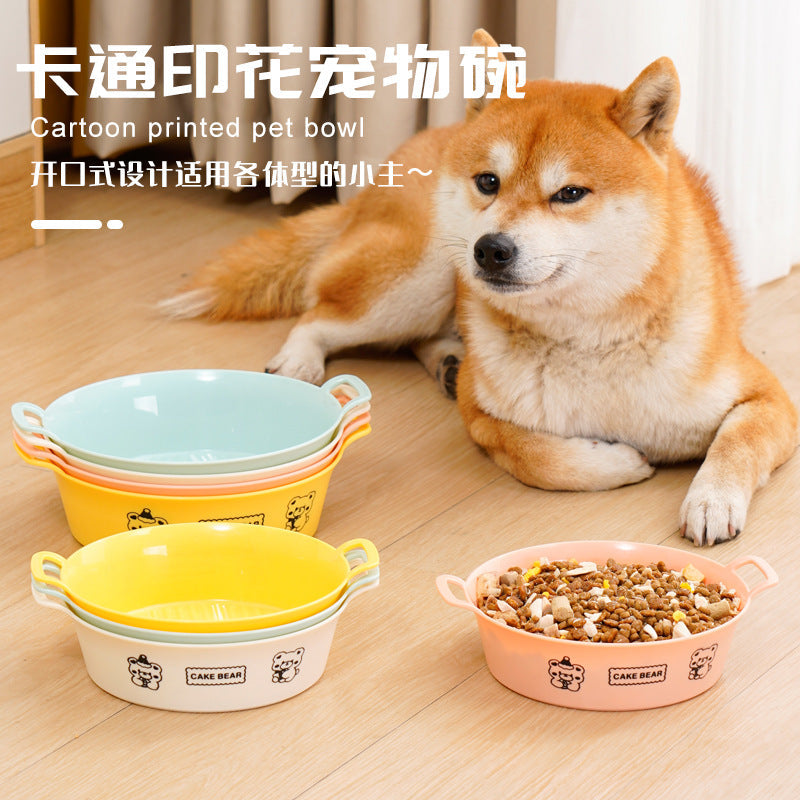PP Material Pet Food Bowl for Dogs and Cats with Large Capacity
