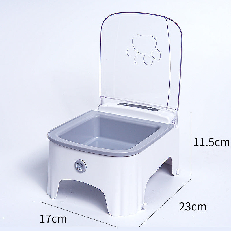Automatic Sensor Pet Feeder with Timed Lid for Cats and Dogs in pink
