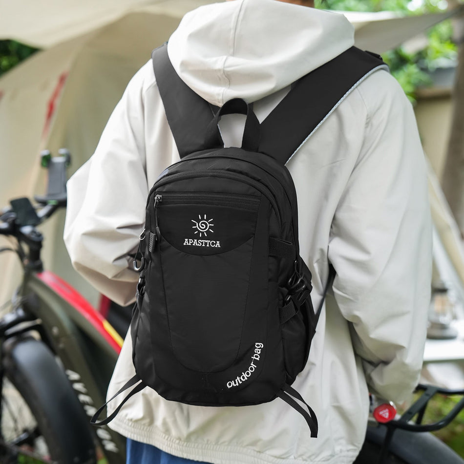 Large Capacity Lightweight Mountaineering Backpack in Black