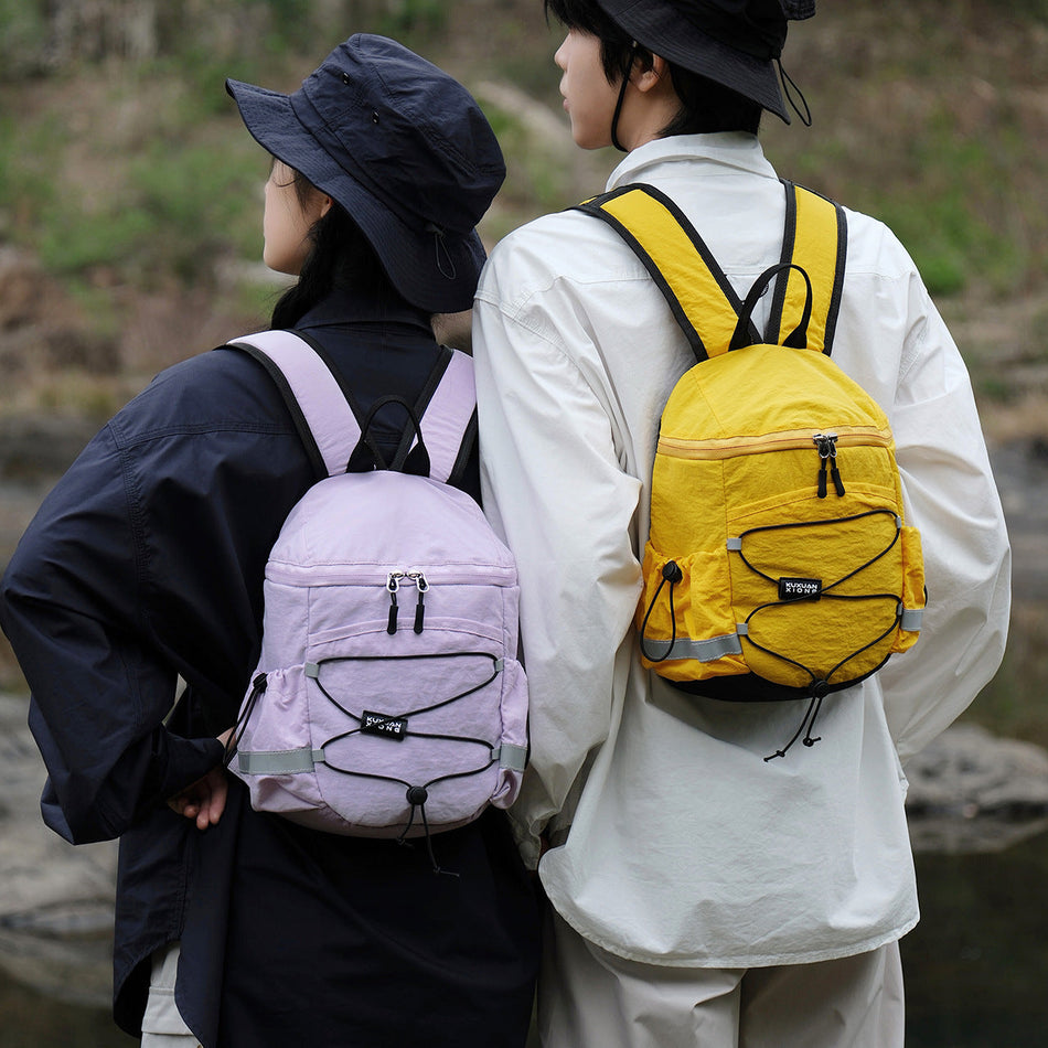 Large Capacity Lightweight Outdoor Korean Style Backpack in Black