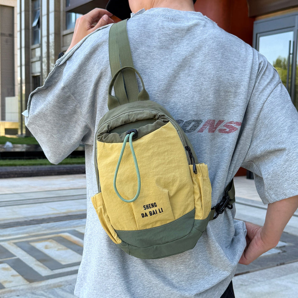 Lightweight Outdoor Mini Backpack Chest Bag for Hiking in Purple
