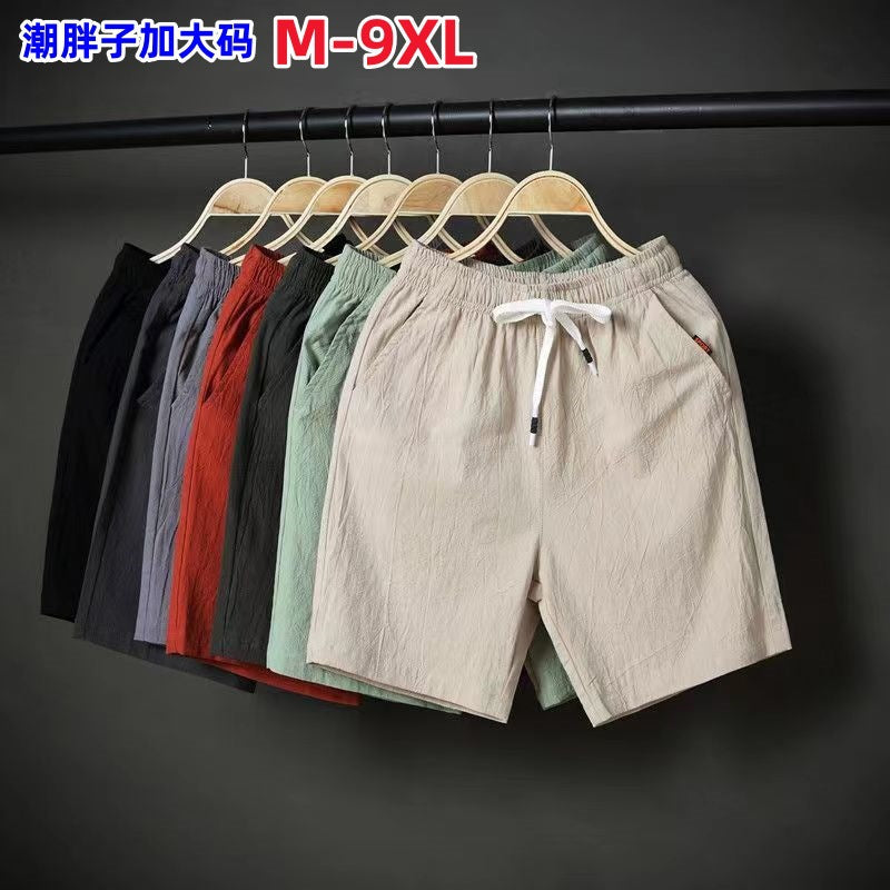 Men's Cotton Linen Beach Shorts – Relaxed Fit Casual Summer Pants