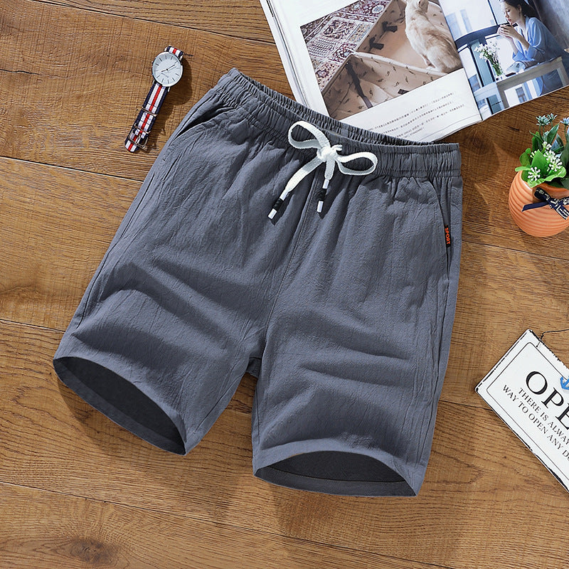 Men's Cotton Linen Beach Shorts – Relaxed Fit Casual Summer Pants