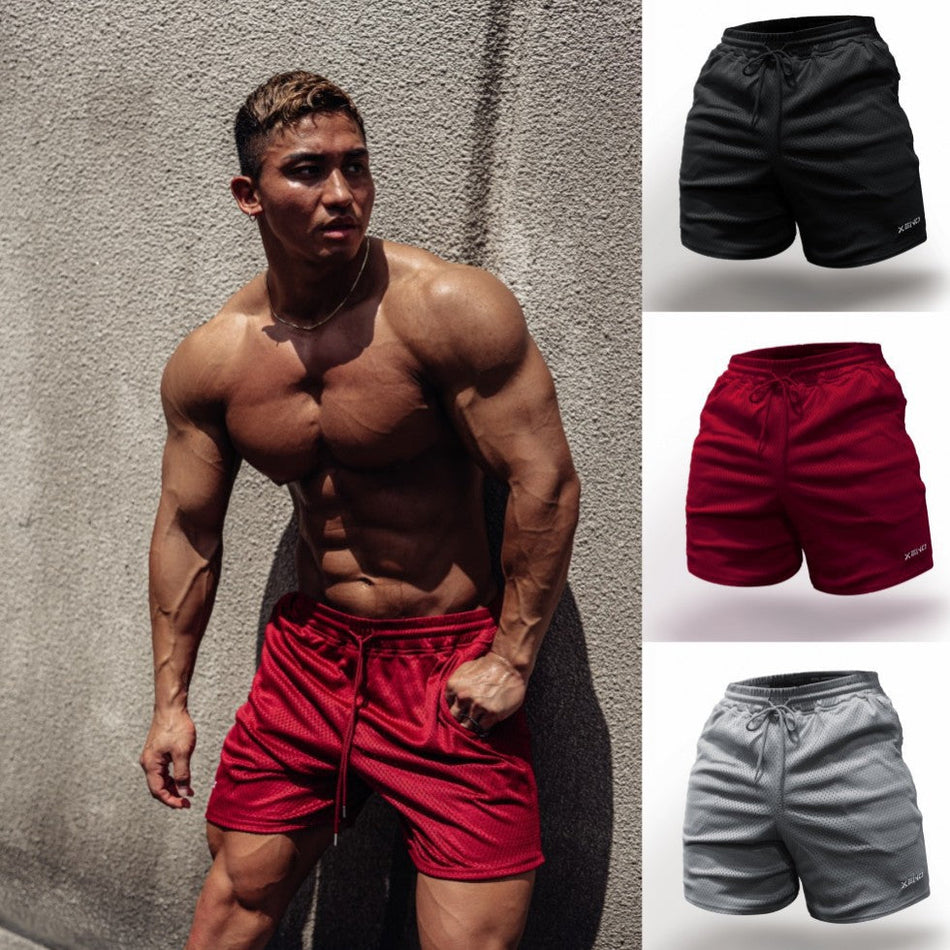 Men's Quick-Dry Three-Quarter Fitness Shorts – Stretch Athletic