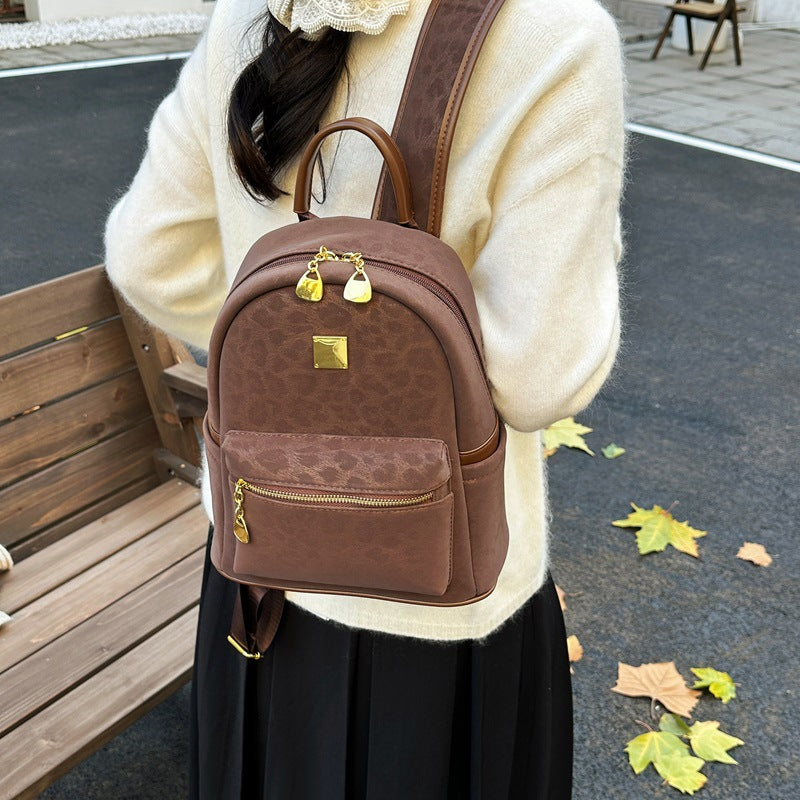 Luxury Small Backpack for Women Retro School Bag