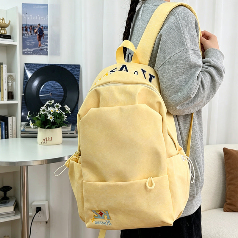 Fashion Embroidered Large Capacity School Backpack for Students