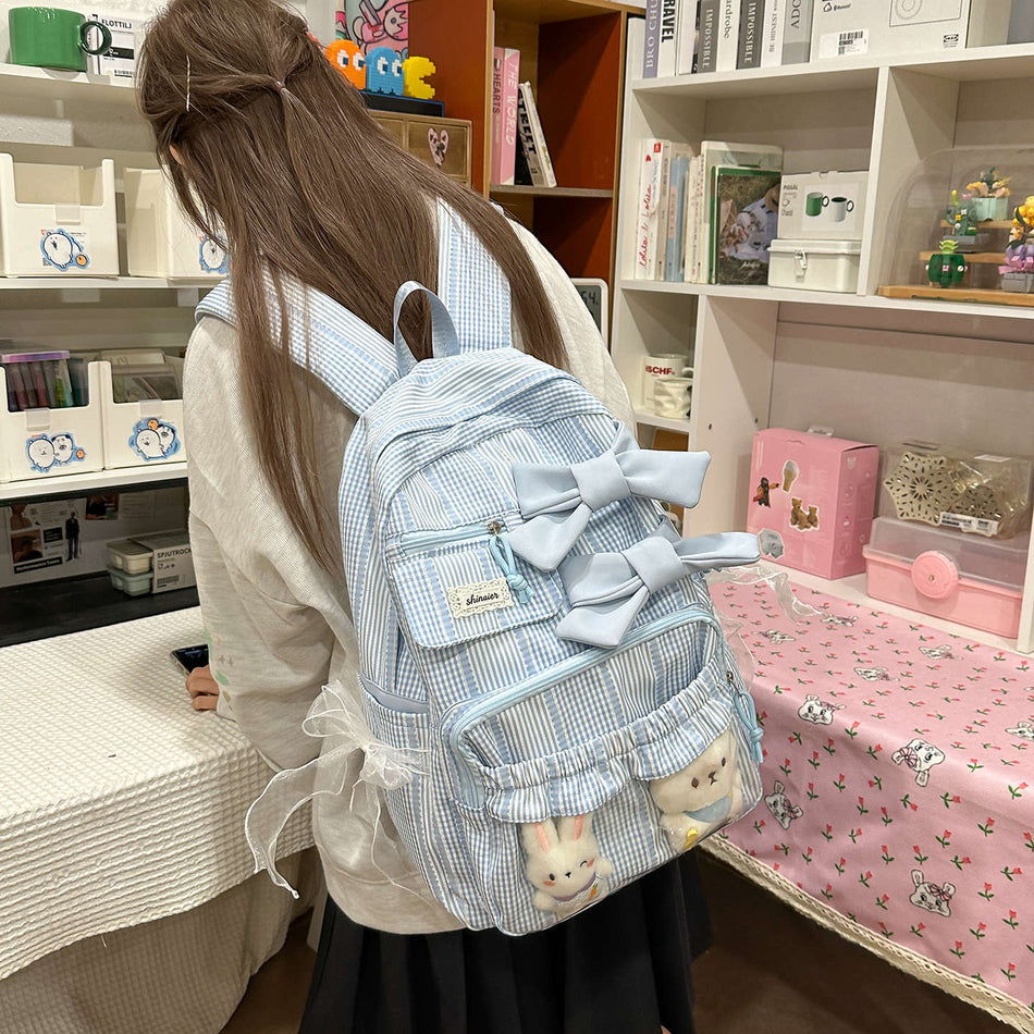 Korean-Style Niche Student Backpack for Women with High Aesthetic