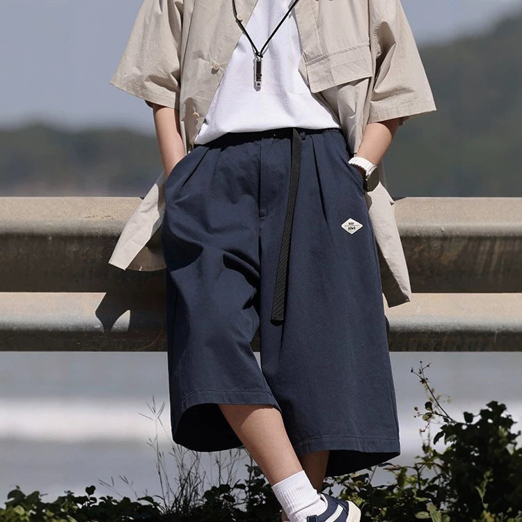 Men's Wide-Leg Knee-Length Shorts – Relaxed Casual Summer Fit