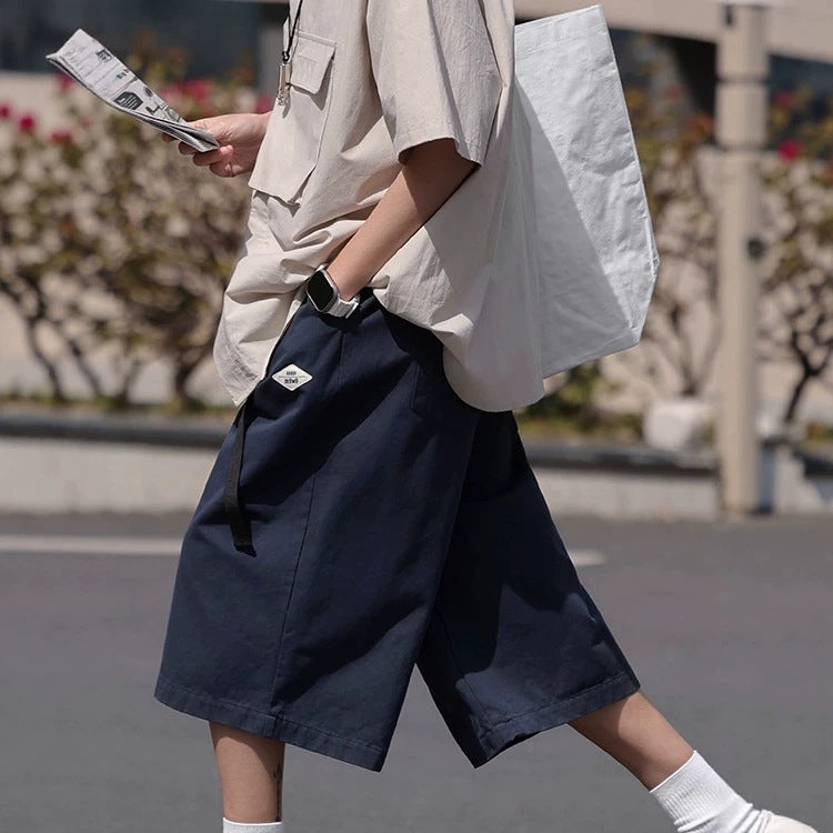 Men's Wide-Leg Knee-Length Shorts – Relaxed Casual Summer Fit