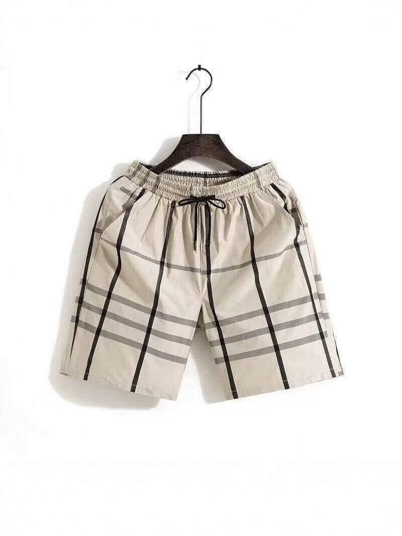 Men's Ice Silk Quick-Dry Plaid Shorts – Breathable Casual Wear