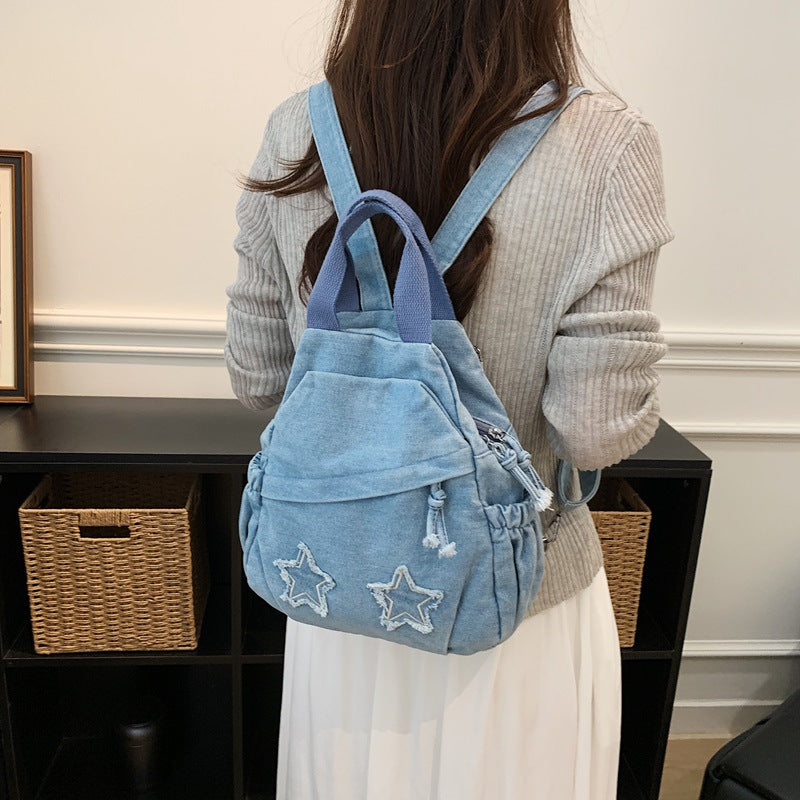 Lightweight Nylon Trendy Backpack Shoulder Chest Bag for Women