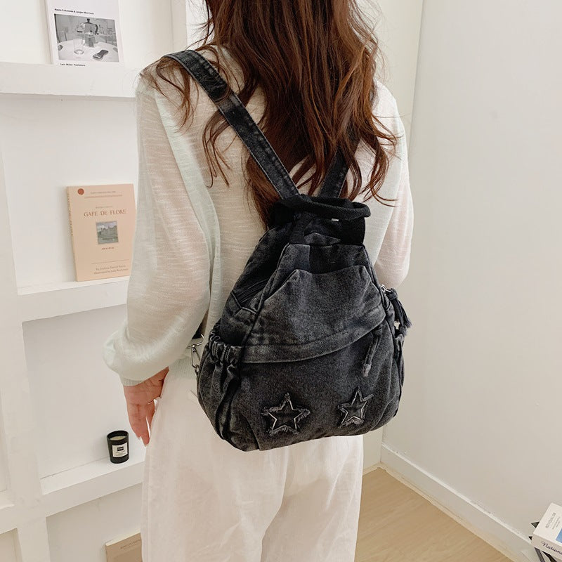 Lightweight Nylon Trendy Backpack Shoulder Chest Bag for Women
