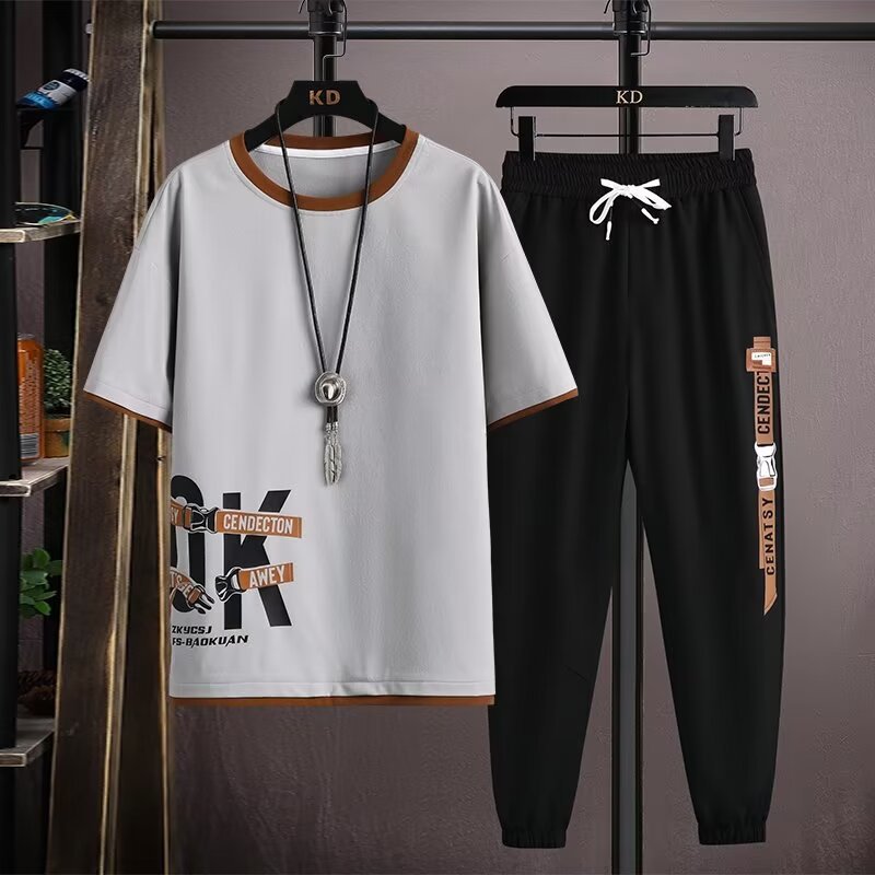 Men's Casual Sports Set – Short Sleeve T-Shirt & Shorts