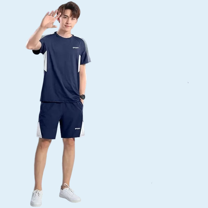 Men's Quick-Dry Training Set – Breathable T-Shirt & Shorts