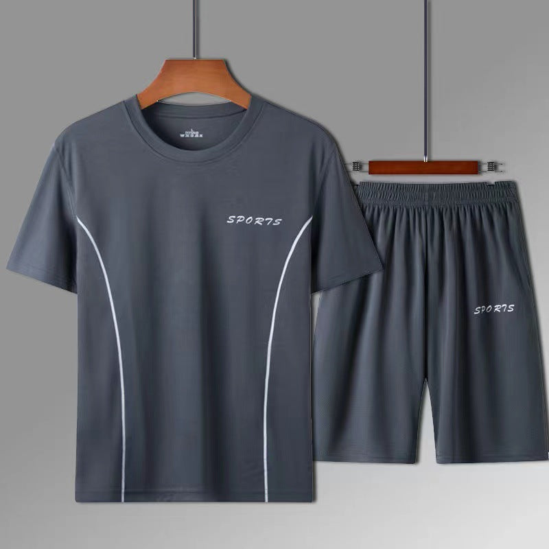 Men's Quick-Dry Sports Set – Breathable T-Shirt & Shorts