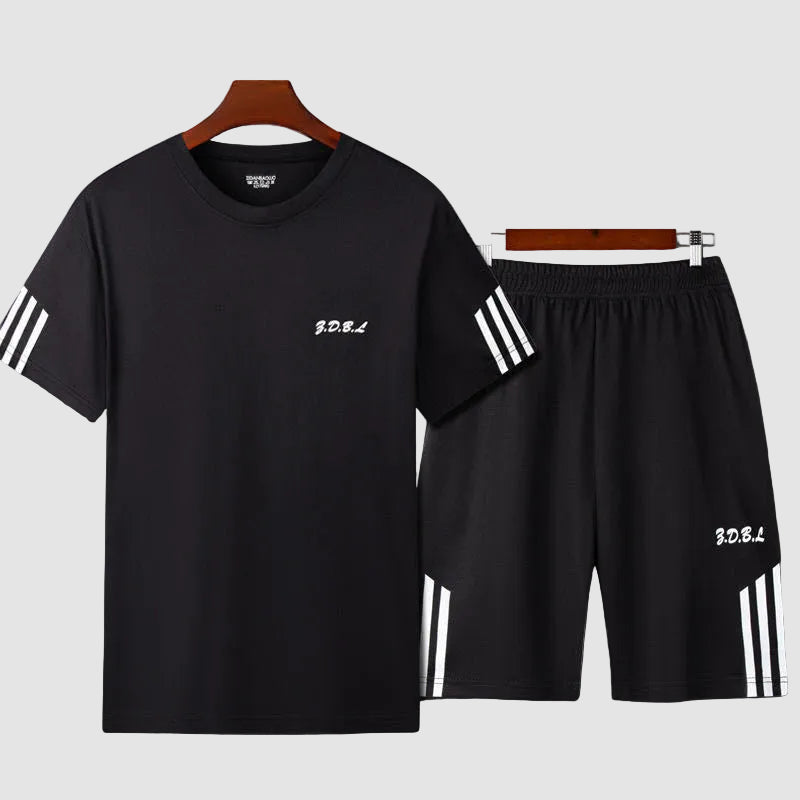 Men's Quick-Dry Sports Set – Korean Style T-Shirt & Shorts