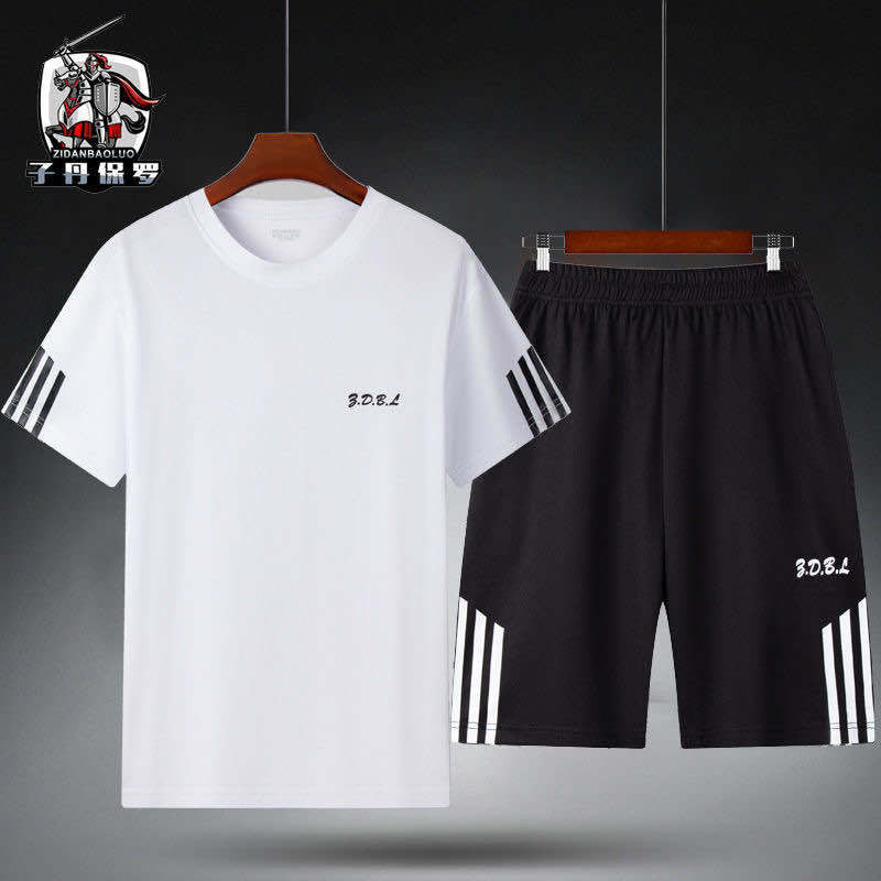 Men's Quick-Dry Sports Set – Korean Style T-Shirt & Shorts