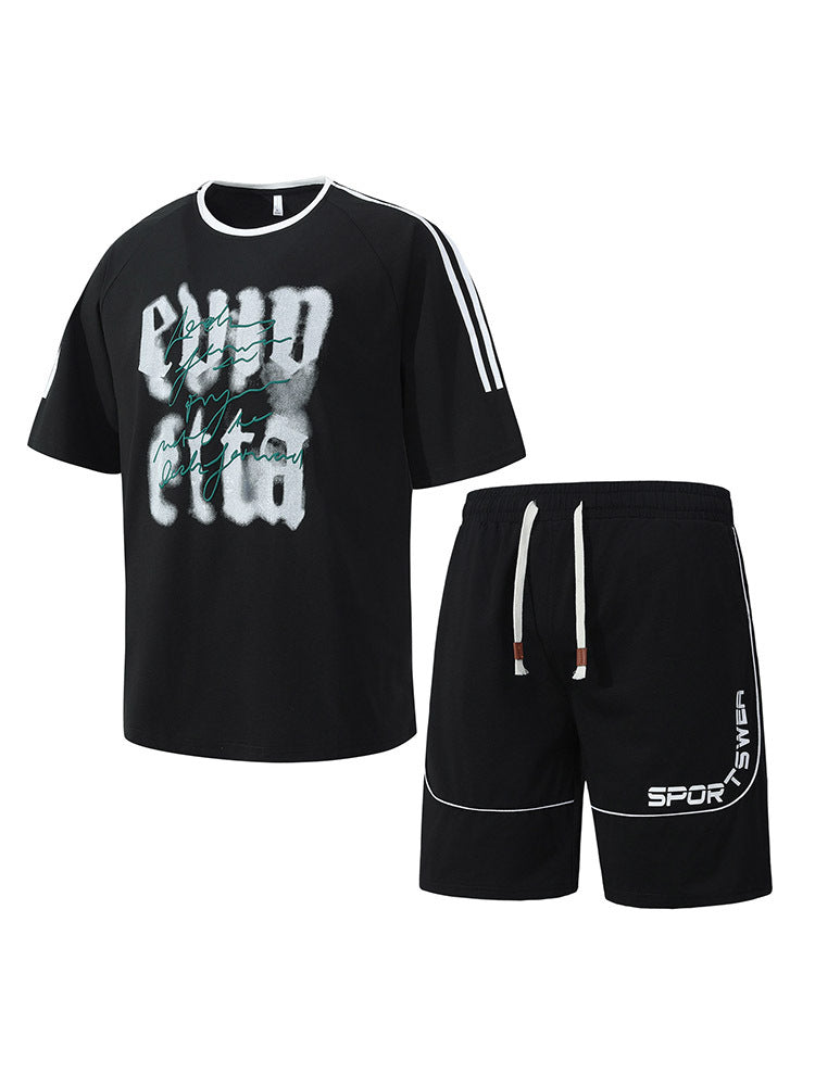 Men's Casual Sports Set – Short Sleeve T-Shirt & Shorts