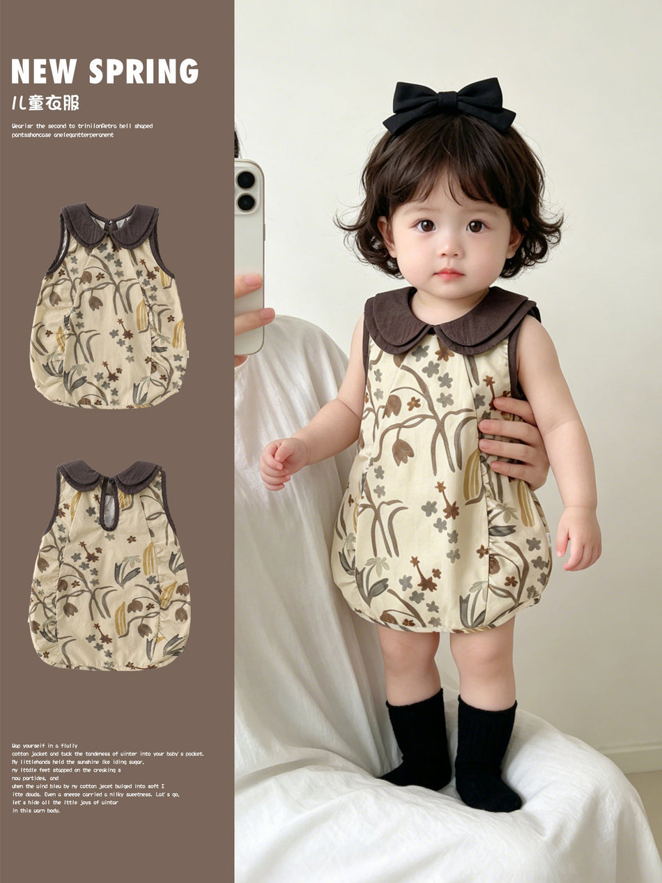 Summer French-Style Thin Princess Dress for Baby Girls