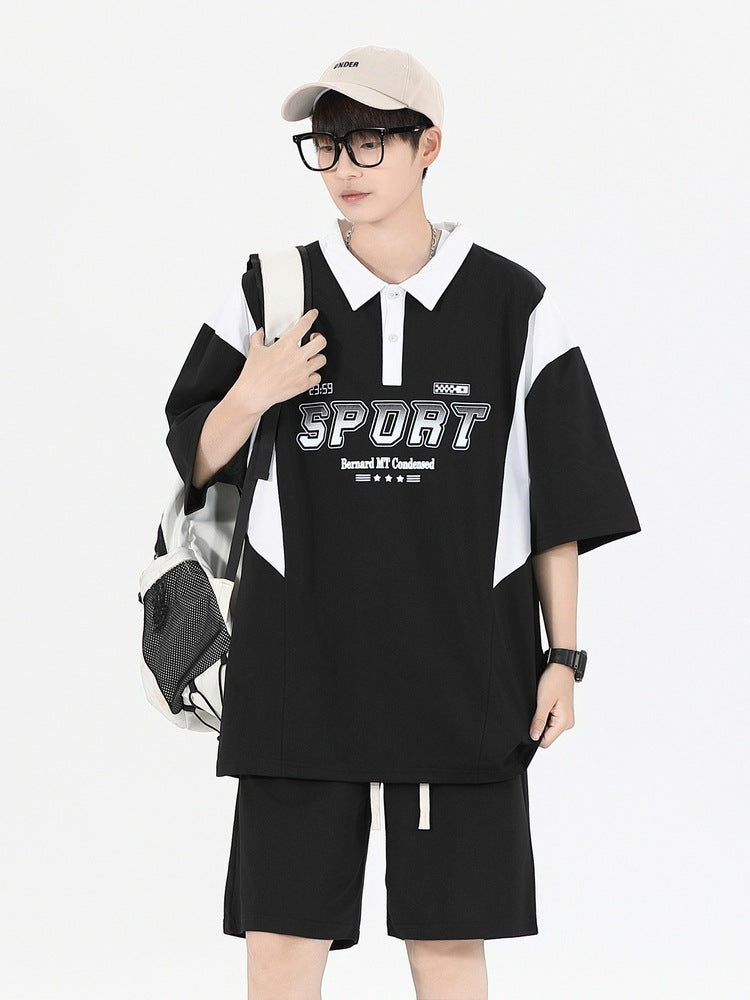 Men's Polo Summer Set – Loose Fit Shirt & Casual Pants