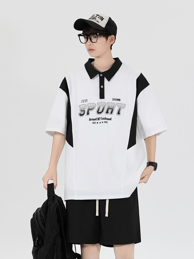 Men's Polo Summer Set – Loose Fit Shirt & Casual Pants