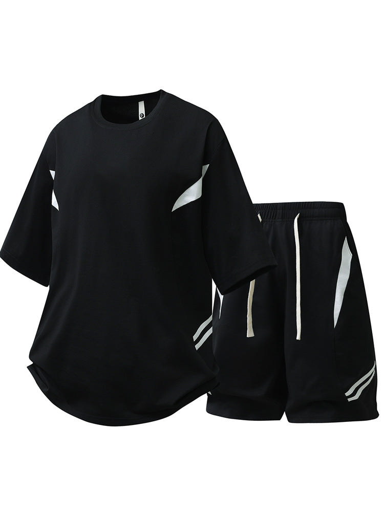 Men's Japanese Korean Style Summer Set – T-Shirt & Shorts