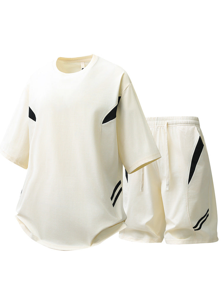Men's Japanese Korean Style Summer Set – T-Shirt & Shorts