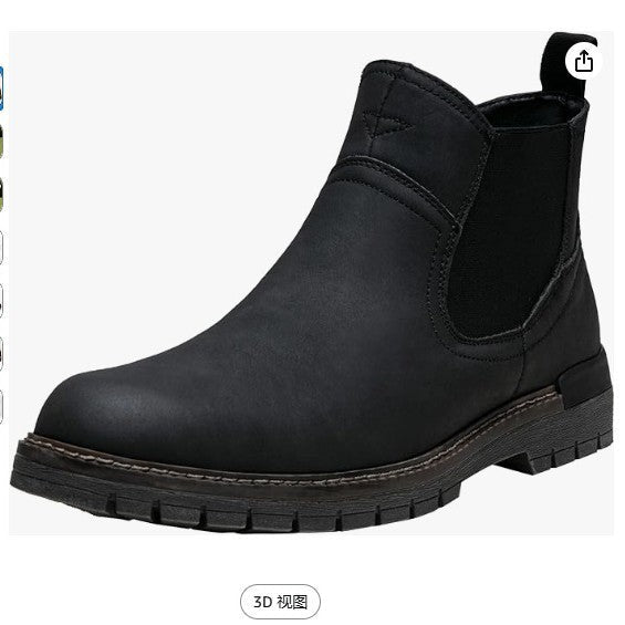 Men's Casual Slip-On Boots Large Size Minimalist Ankle Shoes