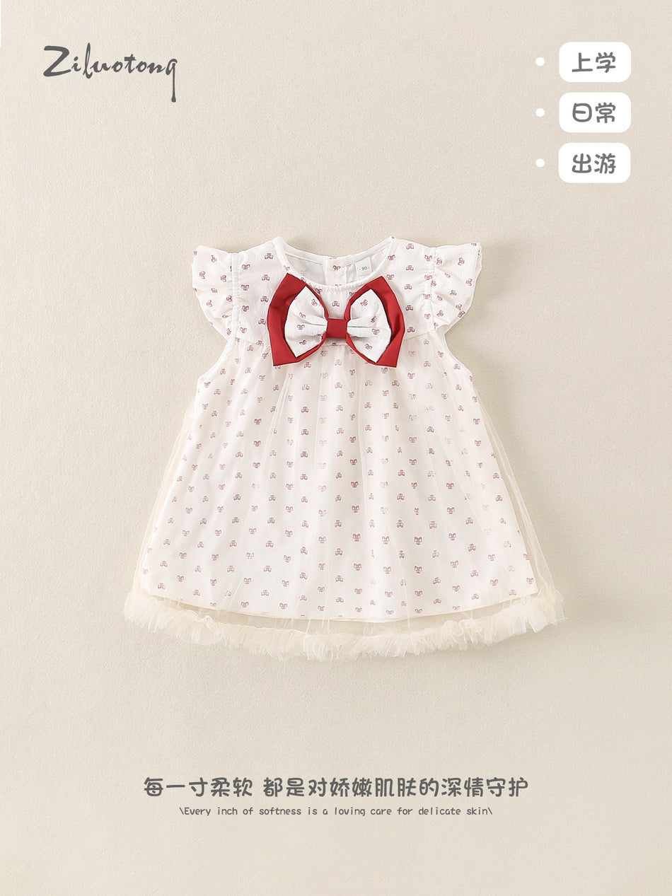 Girls’ Summer Mesh Princess Dress Stylish Fashion Outerwear