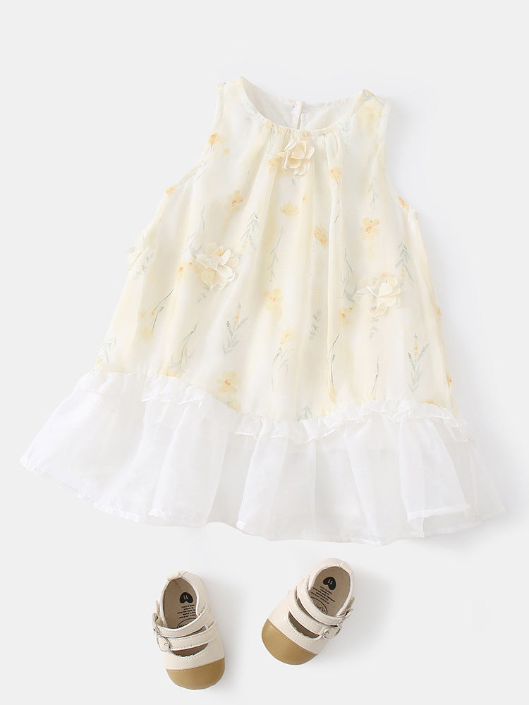 Girls’ Floral Thin Summer Skirt for Baby Girls