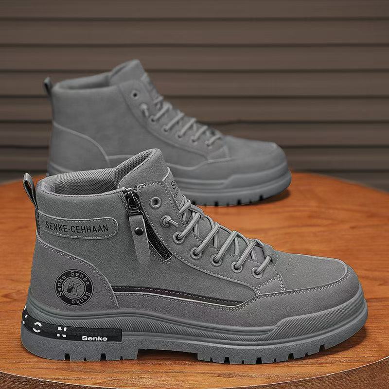 Men's High Top Work Boots Non Slip Wear Resistant Outdoor Shoes